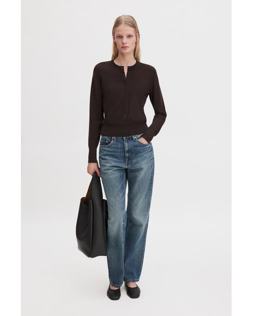 Filippa K Black Merino Short Cardigan