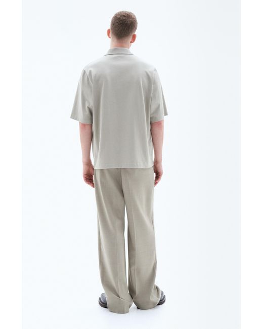 Filippa K Gray Boxy Polo Shirt for men