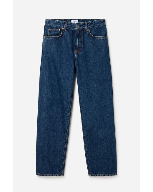 Filippa K Blue High Waisted Cropped Jeans