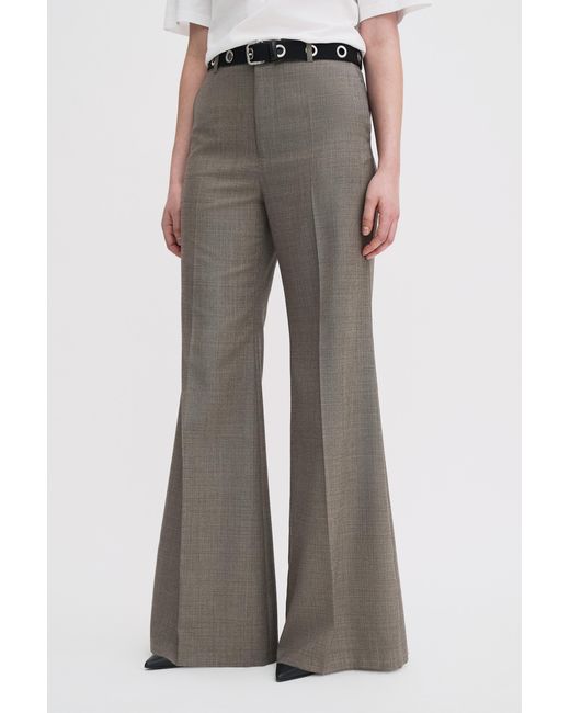 Filippa K Gray Wool Blend Flare Trousers