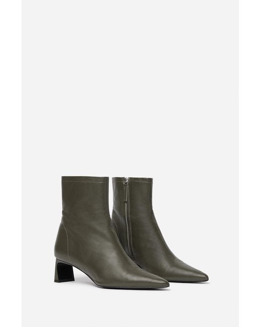 Filippa K White Kitten Heel Ankle Bootie