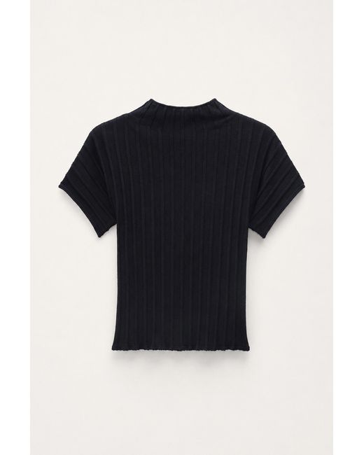 Filippa K Blue Mock Neck Top