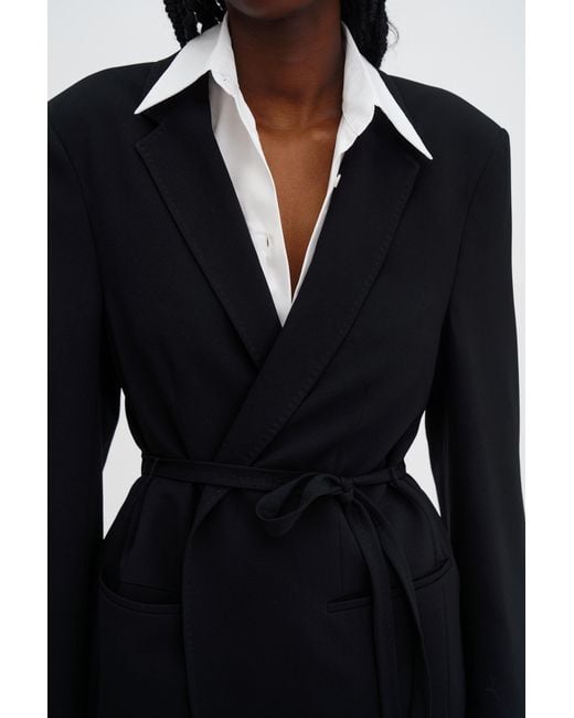 Filippa K Black Ashley Draped Blazer