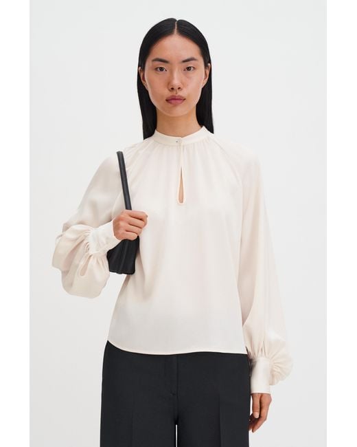 Filippa K White Stand Collar Blouse