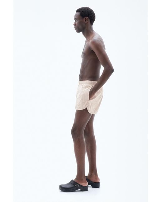 Filippa K Natural Striped Swim Shorts for men