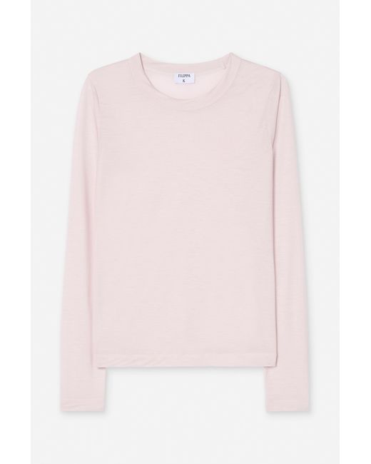 Filippa K White Scooped Longsleeve Top