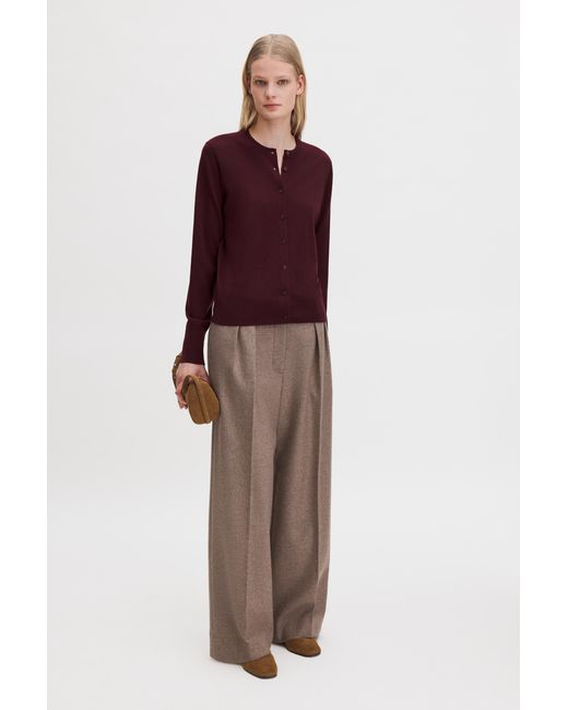 Filippa K Red Merino Short Cardigan