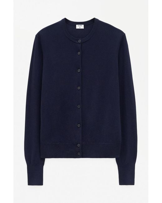 Filippa K Blue Merino Short Cardigan