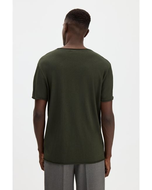 Filippa K Green Roll Neck Tee for men