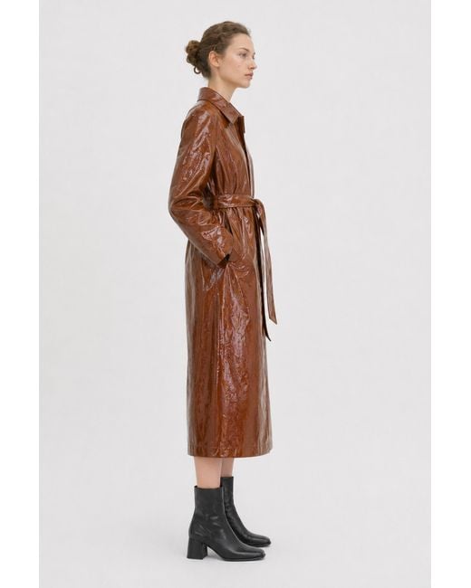 Filippa K Brown Long Car Coat