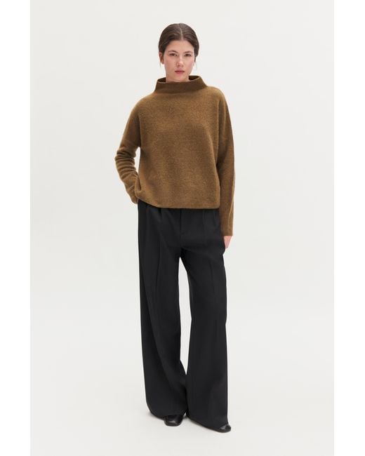 Filippa K Brown Mika Yak Funnelneck Sweater