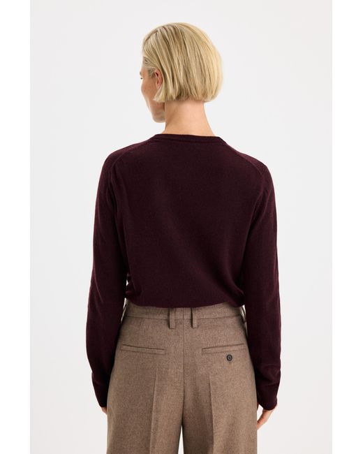 Filippa K Red Soft Wool Crewneck Sweater
