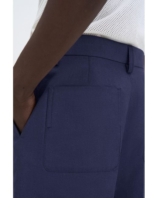 Filippa K Blue Oversized Work Shorts for men