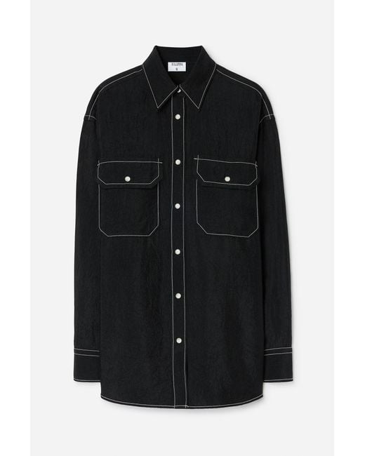 Filippa K Black Fluid Work Shirt