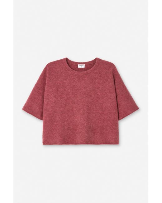 Filippa K Red Wool Yak Tee