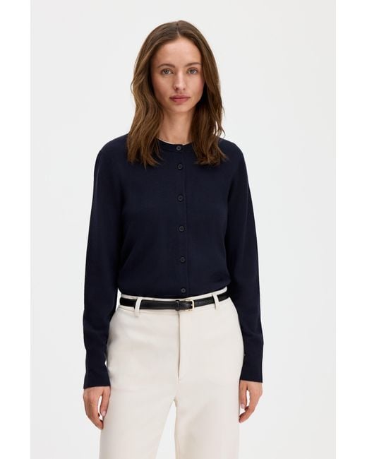 Filippa K Blue Merino Short Cardigan