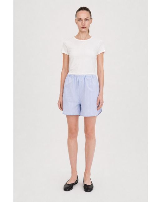 Filippa K Blue Striped Drawstring Shorts
