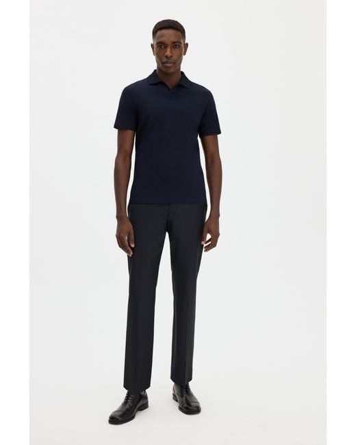 Filippa K Blue Stretch Cotton Polo T-Shirt for men