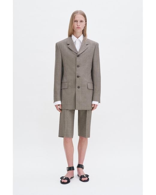 Filippa K Gray Wool Blend Single Breasted Bla