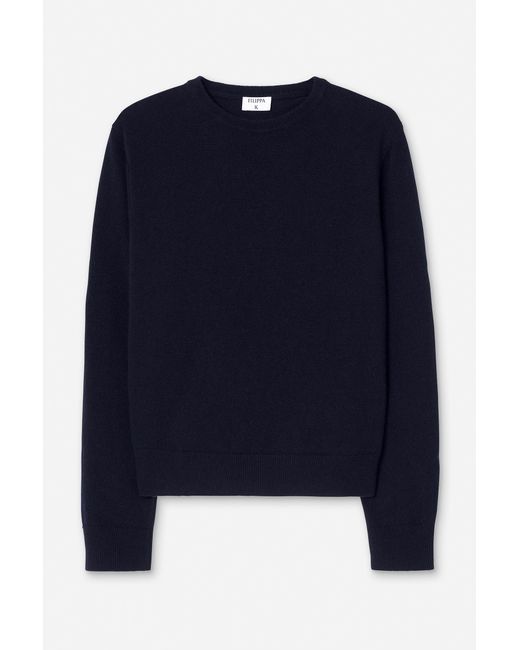 Filippa K Blue Soft Wool Crewneck Sweater