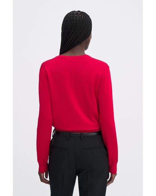 Filippa K Red Glossy Knit Cardigan