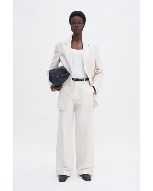 Filippa K White Relaxed Straight Cotton Linen