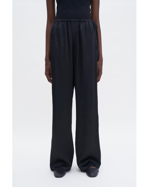 Filippa K Blue Casual Crinkle Trousers