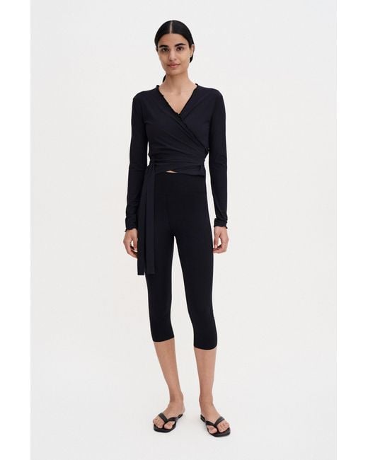 Filippa K Blue Functional Wrap Top