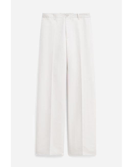 Filippa K White Relaxed Straight Cotton Linen