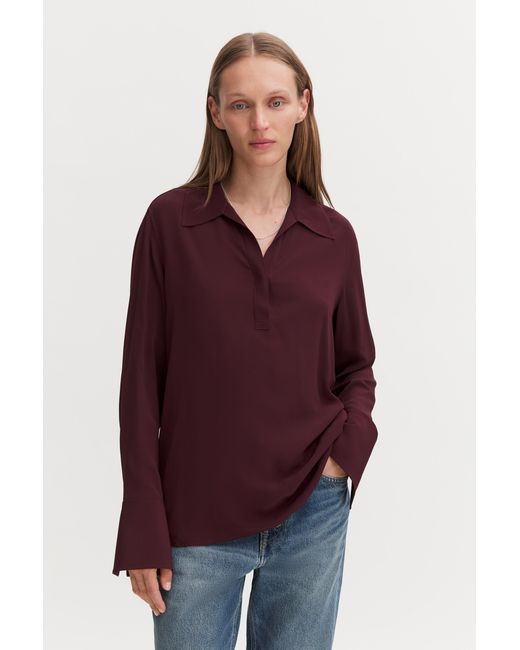 Filippa K Purple Half Placket Blouse