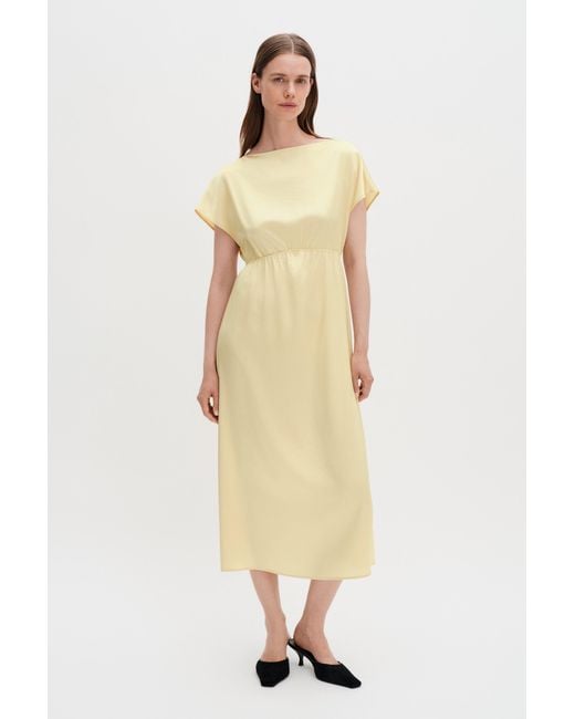 Filippa K Natural Gathered Kimono Boatneck Dress