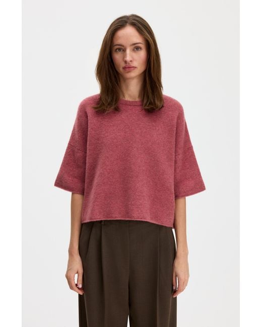 Filippa K Red Wool Yak Tee