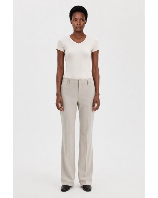 Filippa K White Bootcut Wool Trousers