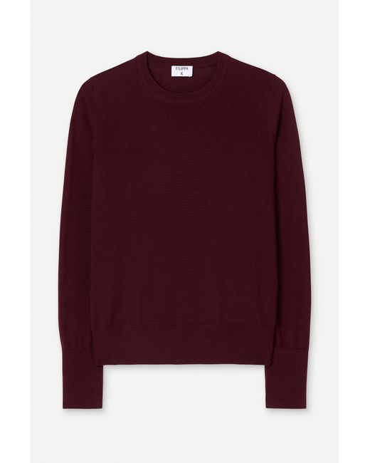 Filippa K Red Merino R-Neck Sweater