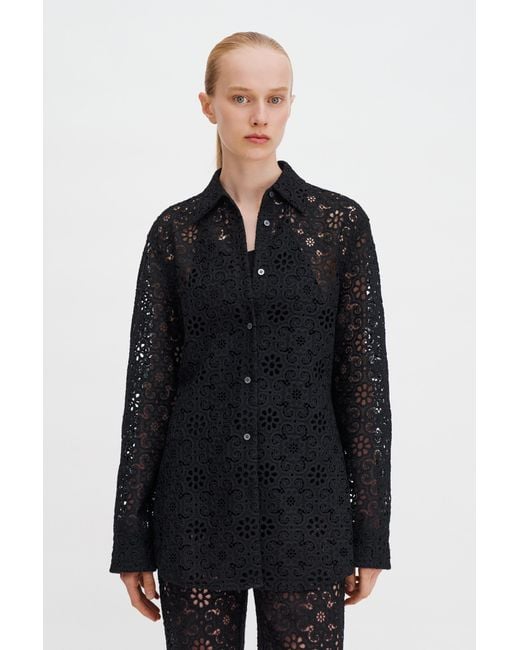 Filippa K Black Lace Shirt