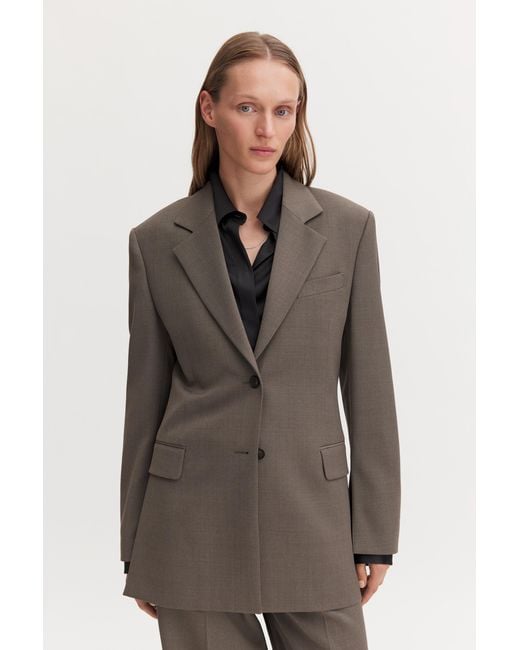 Filippa K Brown Slit Blazer