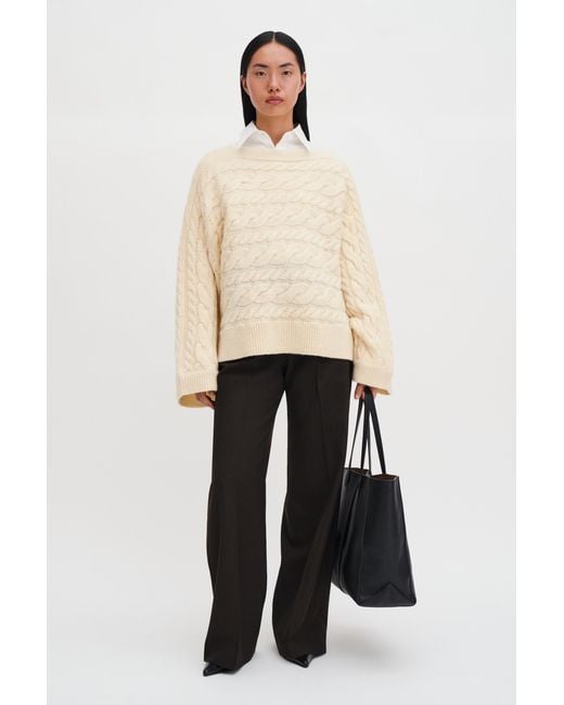 Filippa K Natural Swedish Wool Braided Sweater