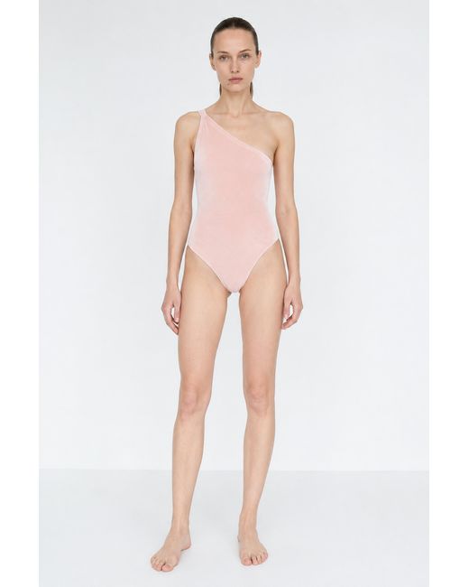 Filippa K White Asymmetric Swimsuit