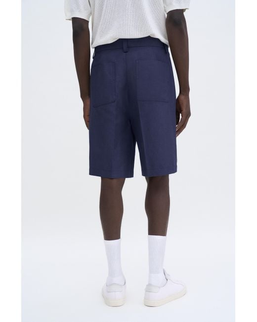 Filippa K Blue Oversized Work Shorts for men