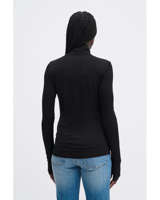 Filippa K Blue Fitted Jersey Turtleneck