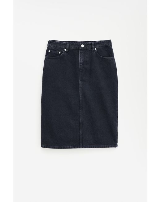 Filippa K Blue Denim Midi Skirt