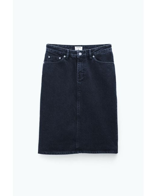 Filippa K Blue Denim Midi Skirt