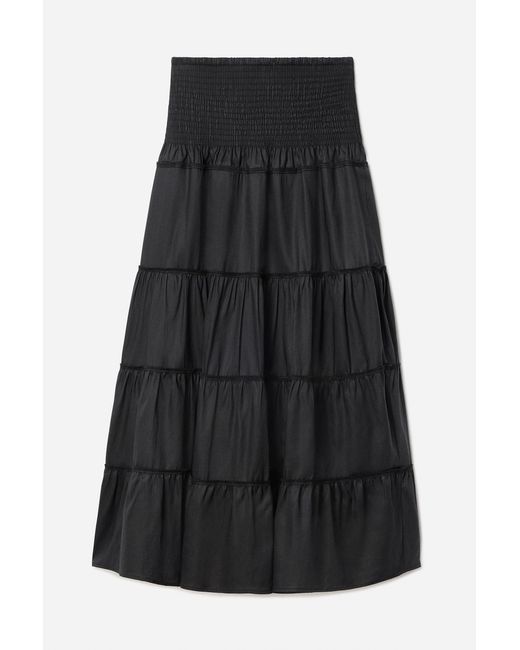 Filippa K Black Voile Smock Skirt