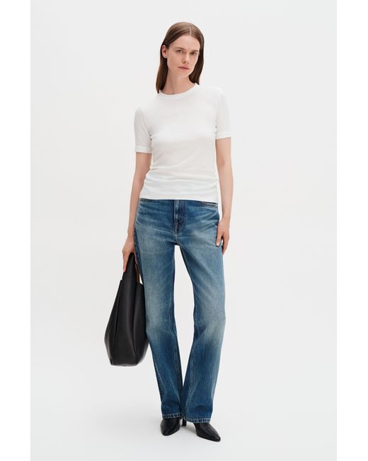 Filippa K White Soft Rib Tee