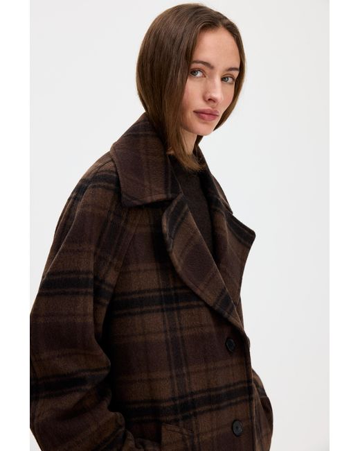Filippa K Black Vanessa Vented Check Coat