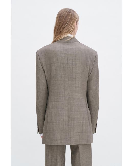Filippa K Gray Wool Blend Single Breasted Bla