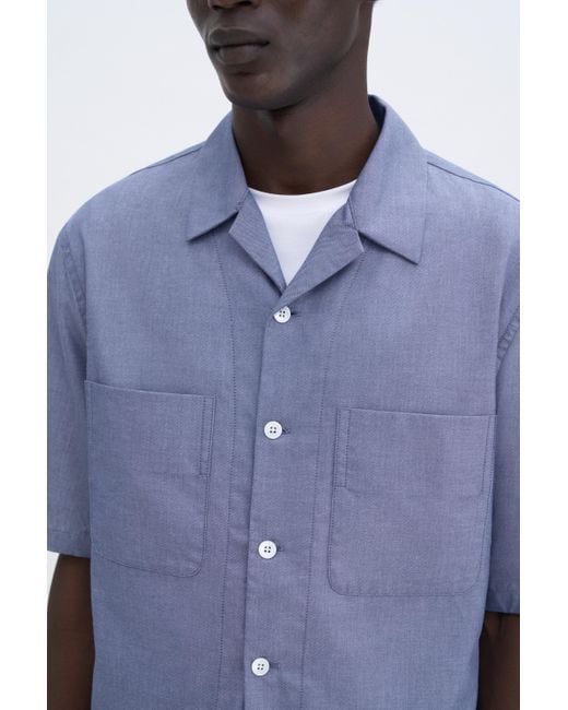 Filippa K Blue Short Sleeve Resort Shirt for men