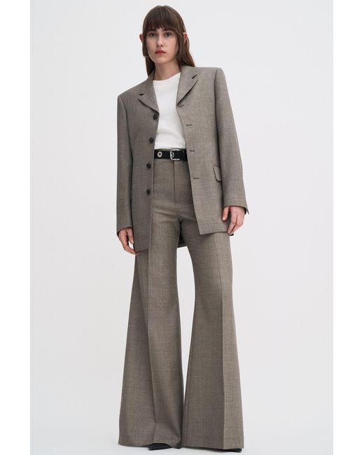 Filippa K Gray Wool Blend Flare Trousers