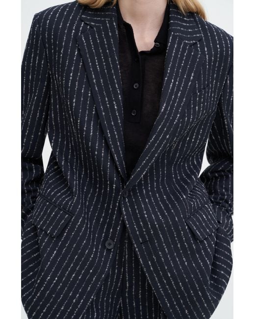 Filippa K Blue Davina Pinstripe Blazer