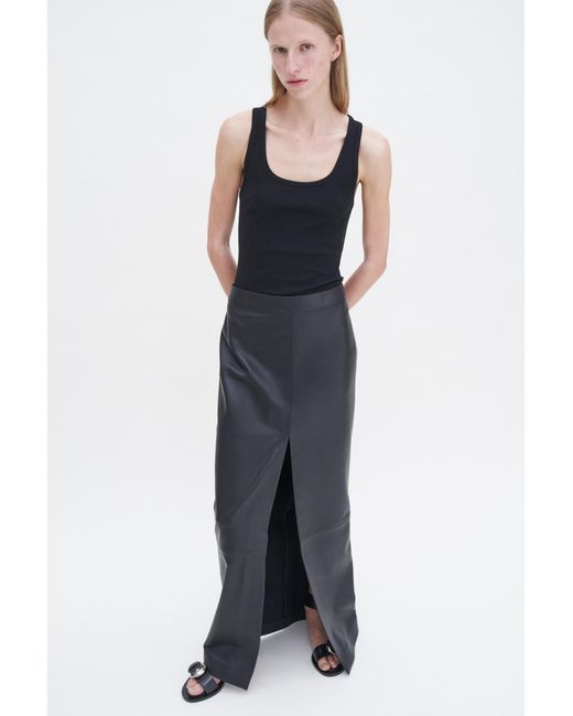 Filippa K Blue Leather Pencil Skirt